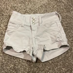 White Jean shorts